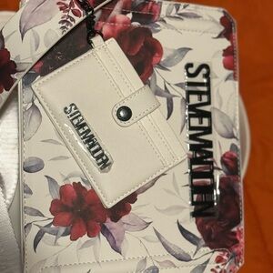 Steve Madden Red and Purple Floral Crossbody Bag